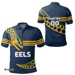 Custom Personalised Eels Rugby Polo Shirt Sport Style - Amazing Aussie