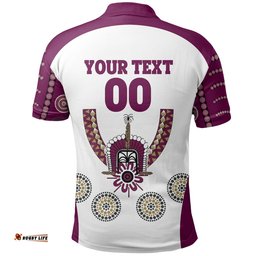 Custom Personalised Queensland Polo Shirt Maroons Aboriginal Sport Style - Amazing Aussie