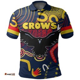 Adelaide Crows Polo Shirt Indigenous - Amazing Aussie