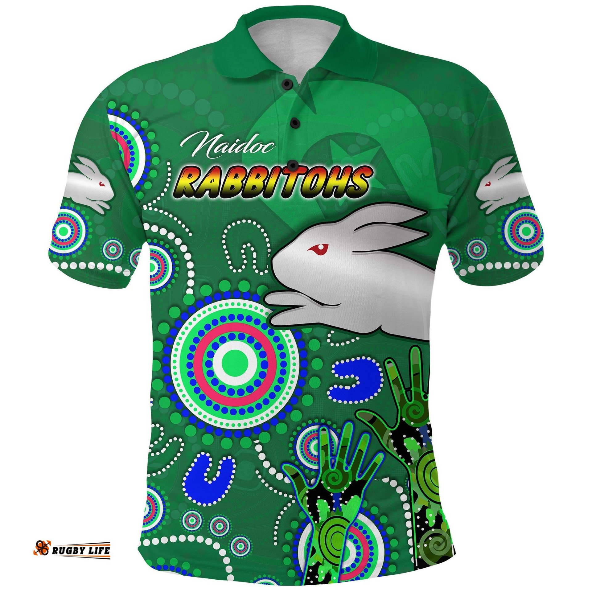 Naidoc Rabbitohs 2021 Polo Shirt Health Life - Amazing Aussie