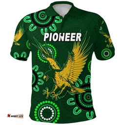 Custom Personalised Pioneer Football Club Polo Shirt Indigenous Version, Custom Text And Number - Amazing Aussie
