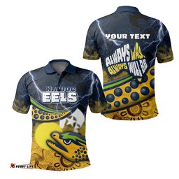 Custom Personalised Eels Rugby Naidoc Week Polo Shirt Aboriginal Power Style - Amazing Aussie
