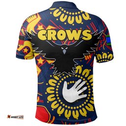 Naidoc Adelaide Crows Polo Shirt Naidoc Patterns - Amazing Aussie