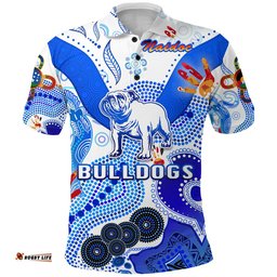 Canterbury-Bankstown Bulldogs Customize Polo Shirt NAIDOC White - Amazing Aussie
