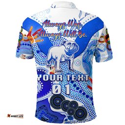 Canterbury-Bankstown Bulldogs Customize Polo Shirt NAIDOC White - Amazing Aussie