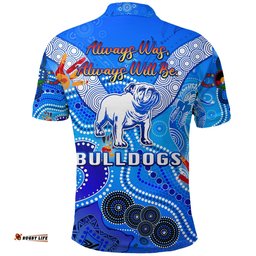 Canterbury-Bankstown Bulldogs Polo Shirt Naidoc Heal Country! Heal Our Nation - Light Blue - Amazing Aussie