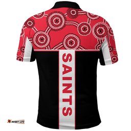 Saints Enthusiasm Polo Shirt St Kilda Indigenous - Amazing Aussie