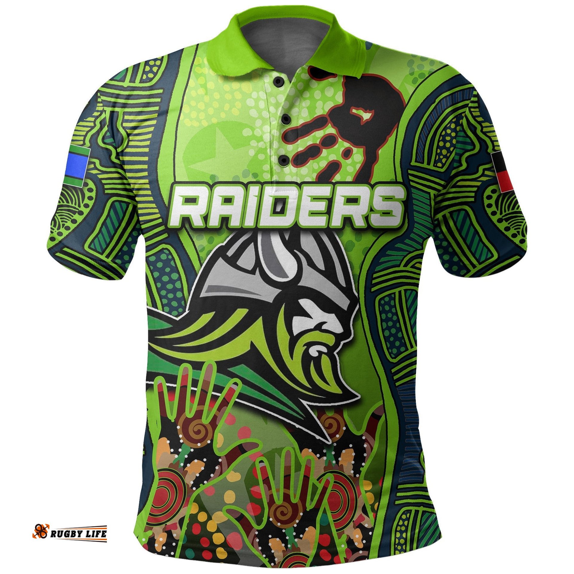 Naidoc Raiders Polo Shirt Torres Strait Islander Special Style - Amazing Aussie