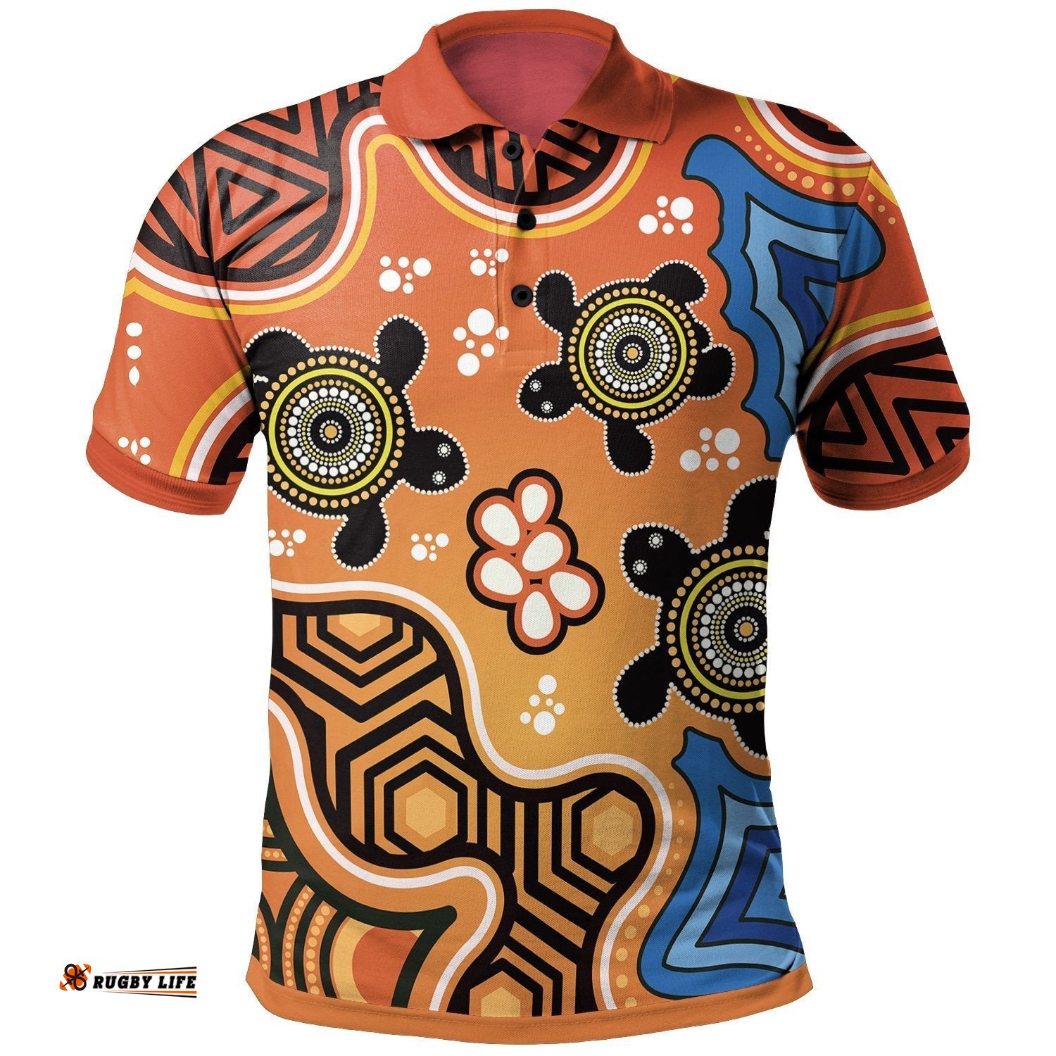 Aussie Aboriginal Polo Shirt Indigenous Art Patterns - Amazing Aussie