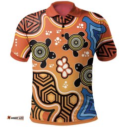 Aussie Aboriginal Polo Shirt Indigenous Art Patterns - Amazing Aussie