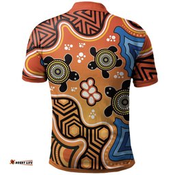 Aussie Aboriginal Polo Shirt Indigenous Art Patterns - Amazing Aussie