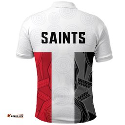 Custom Personalised Saints Football Polo Shirt St Kilda Indigenous - Amazing Aussie