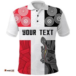 Custom Personalised Saints Football Polo Shirt St Kilda Indigenous - Amazing Aussie
