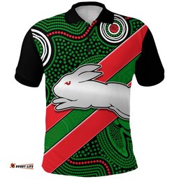 Rabbitohs Indigenous Polo Shirt Version 02 Brave - Amazing Aussie