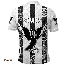 Swan Districts Football Club Polo Shirt Swans Indigenous Version - Amazing Aussie