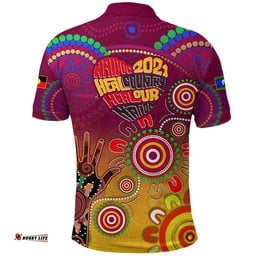 Naidoc Broncos 2021 Polo Shirt Health Life - Amazing Aussie