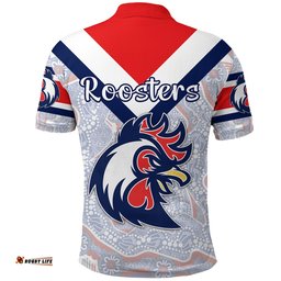 Sydney Polo Shirt Roosters 2021 Indigenous Vibes - White - Amazing Aussie
