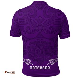 Maori 2021 Polo Shirt - Purple Aotearoa Tattoo - Amazing Aussie