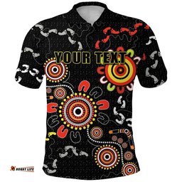 Custom Personalised All Stars Polo Shirt Style Shimmering Indigenous - Amazing Aussie