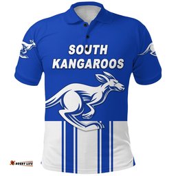Custom Personalised South Alice Football Club Polo Shirt South Kangaroos Original - Blue, Custom Text And Number - Amazing Aussie