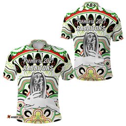 South Sydney Rabbitohs Polo Shirt 2021 Indigenous Premiers - Trophy - White - Amazing Aussie