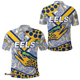 Parramatta Eels Polo Shirt 2021 Indigenous Simple Style - White - Amazing Aussie