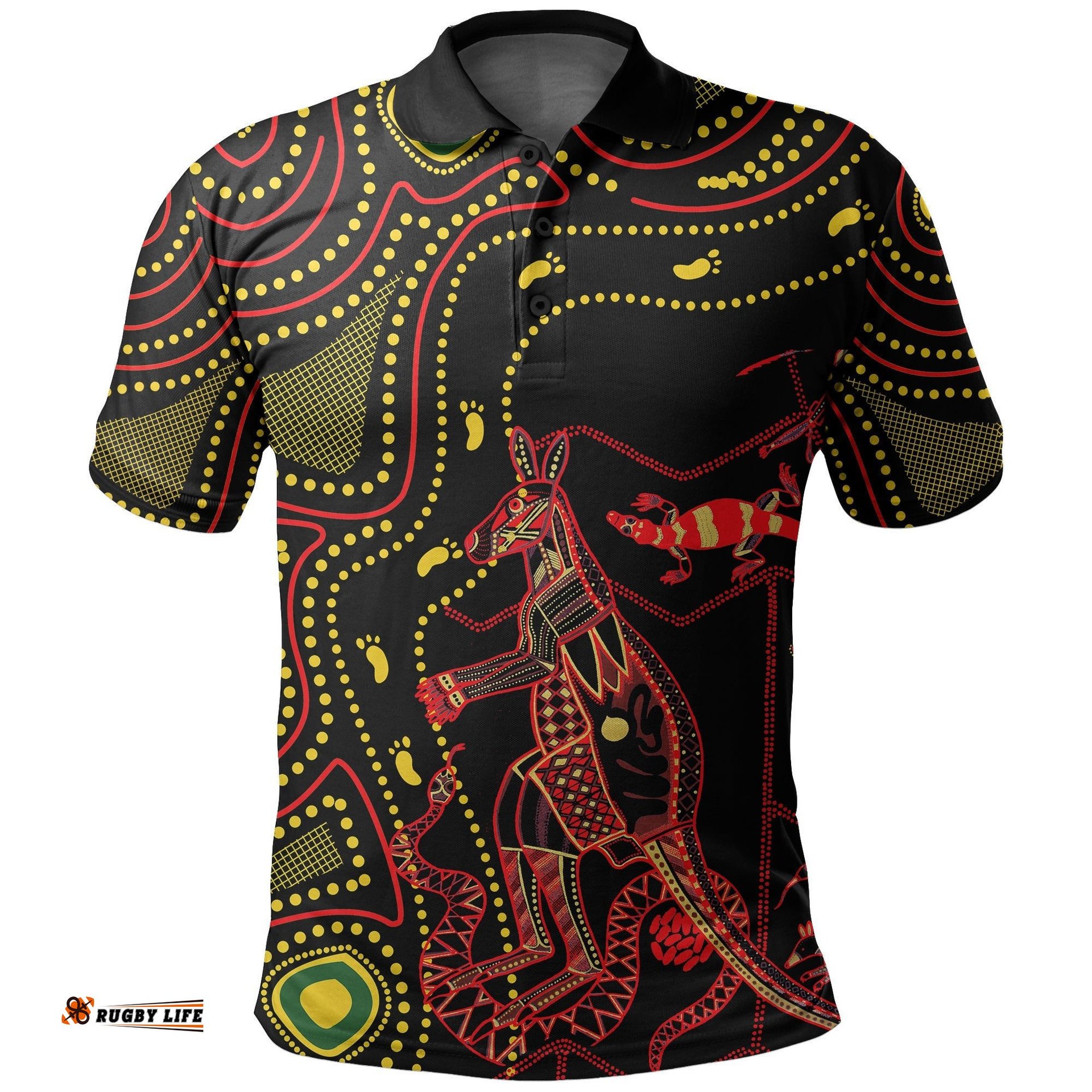 Custom PersonalisedAboriginal Polo Shirt Animal Australia - Amazing Aussie