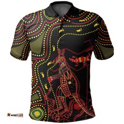 Custom PersonalisedAboriginal Polo Shirt Animal Australia - Amazing Aussie
