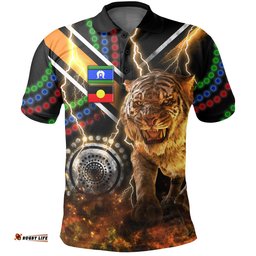 Wests Tigers Naidoc Week Polo Shirt Version Aboriginal Tiger 3D - Amazing Aussie