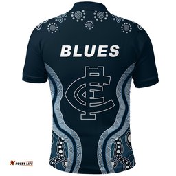 Go Blues Polo Shirt Simple Indigenous - Amazing Aussie