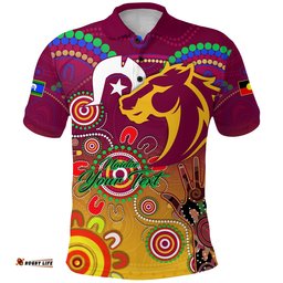 Custom Personalised Naidoc Broncos 2021 Polo Shirt Health Life - Amazing Aussie