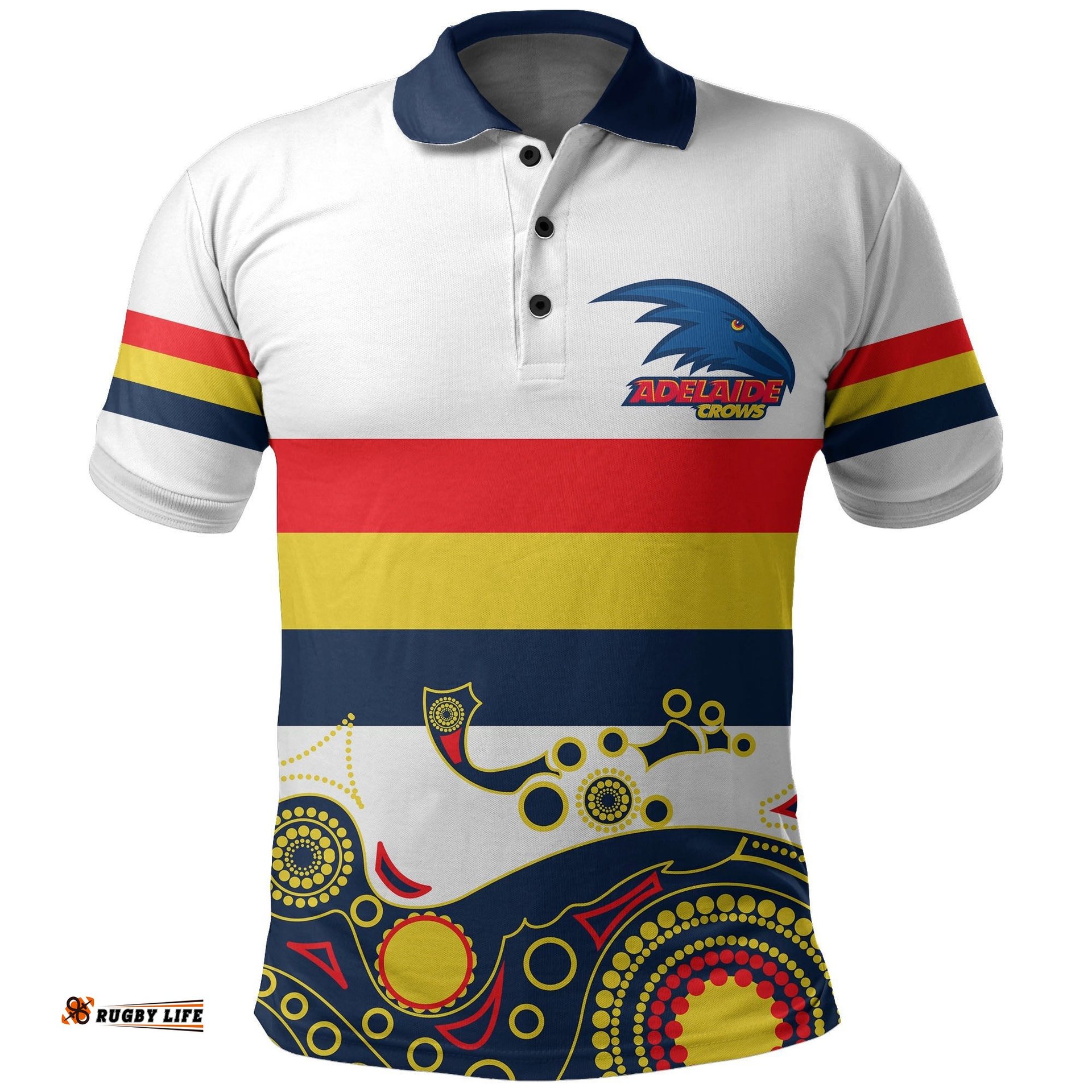 Custom PersonalisedAdelaide Crows Polo Shirt Aboriginal Simple Style - Amazing Aussie