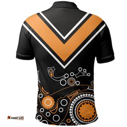 Wests Tigers Polo Shirt Aboriginal Symbol - Amazing Aussie