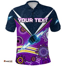 Custom Personalised Melbourne Storm Polo Shirt 2021 Indigenous - Amazing Aussie