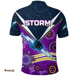 Custom Personalised Melbourne Storm Polo Shirt 2021 Indigenous - Amazing Aussie