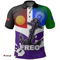 Naidoc Fremantle Polo Shirt Freo Flag - Amazing Aussie