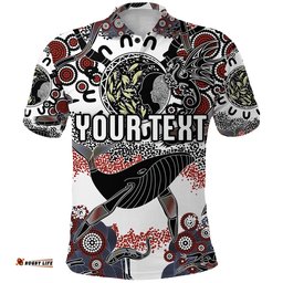 Custom Personalised St. George Illawarra Dragons Polo Shirt 2021 Indigenous - White - Amazing Aussie