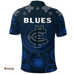 Custom Personalised Blues Indigenous Polo Shirt 2021 Football Season - Amazing Aussie