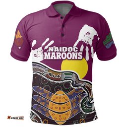 Custom Personalised Queensland Naidoc Week Polo Shirt Maroons Aboriginal Style - Amazing Aussie