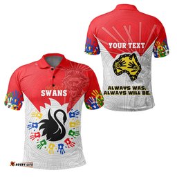 Custom Personalised Swans NAIDOC Week Polo Shirt Sydney Special Style - Amazing Aussie