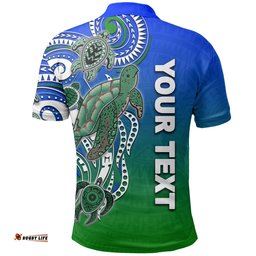 Custom Personalised Torres Strait Islanders Polo Shirt Turtle - Amazing Aussie