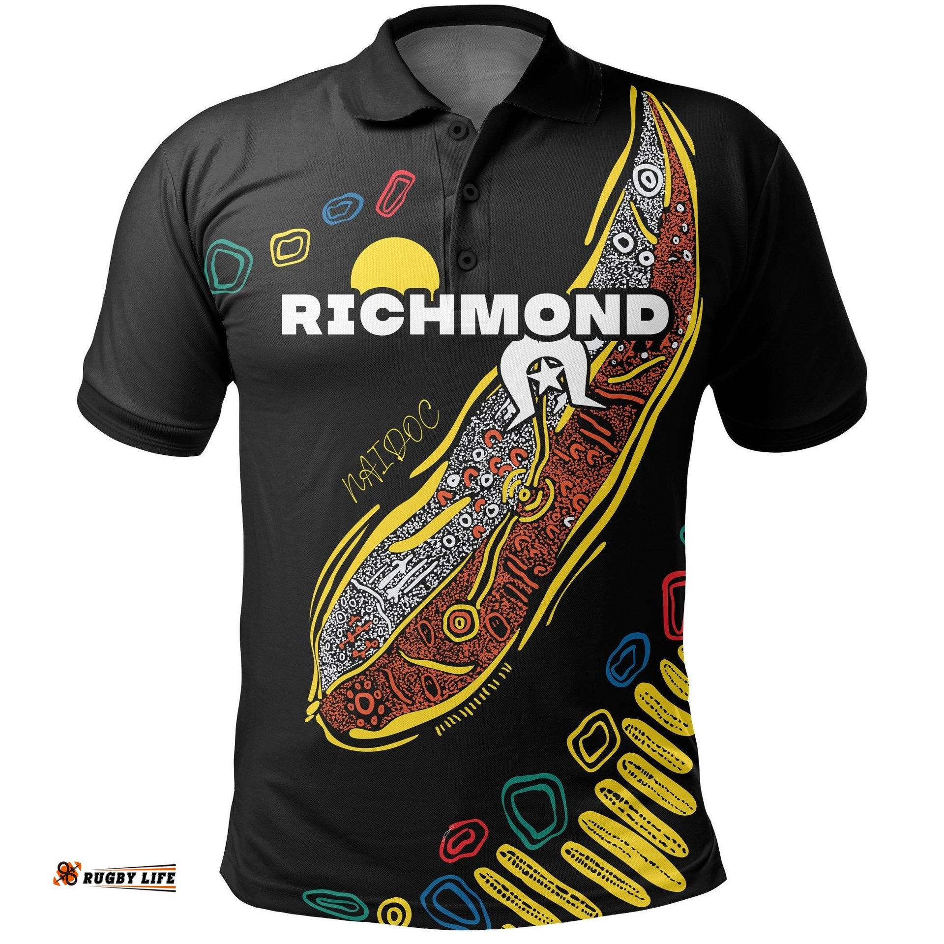Richmond NAIDOC Week Polo Shirt Tigers Aboriginal Special Style - Amazing Aussie