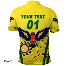 Custom Personalised MacDonnell Districts Rugby Polo Shirt Indigenous Version, Custom Text And Number - Amazing Aussie