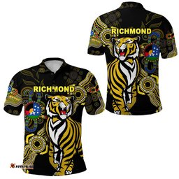 Richmond Tigers Polo Shirt Naidoc Heal Country! Heal Our Nation - Indigenous Vibes - Amazing Aussie