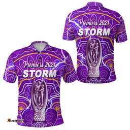 Melbourne Storm Polo Shirt 2021 Indigenous Premiers - Trophy - Amazing Aussie