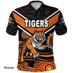 Custom Personalised Wests Tigers Polo Shirt 2021 Indigenous, Custom Text And Number - Amazing Aussie