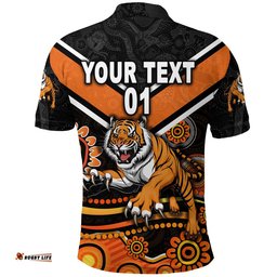 Custom Personalised Wests Tigers Polo Shirt 2021 Indigenous, Custom Text And Number - Amazing Aussie