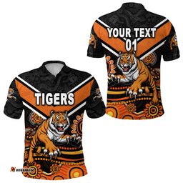 Custom Personalised Wests Tigers Polo Shirt 2021 Indigenous, Custom Text And Number - Amazing Aussie
