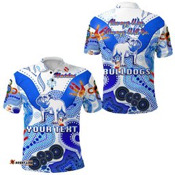 Custom Personalised Canterbury-Bankstown Bulldogs Polo Shirt Naidoc Heal Country! Heal Our Nation - White - Amazing Aussie
