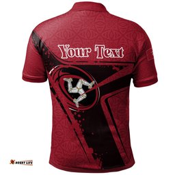 Custom Text Isle Of Man Rugby Personalised Polo Shirts - Isle Of Man Rugby - Amazing Aussie